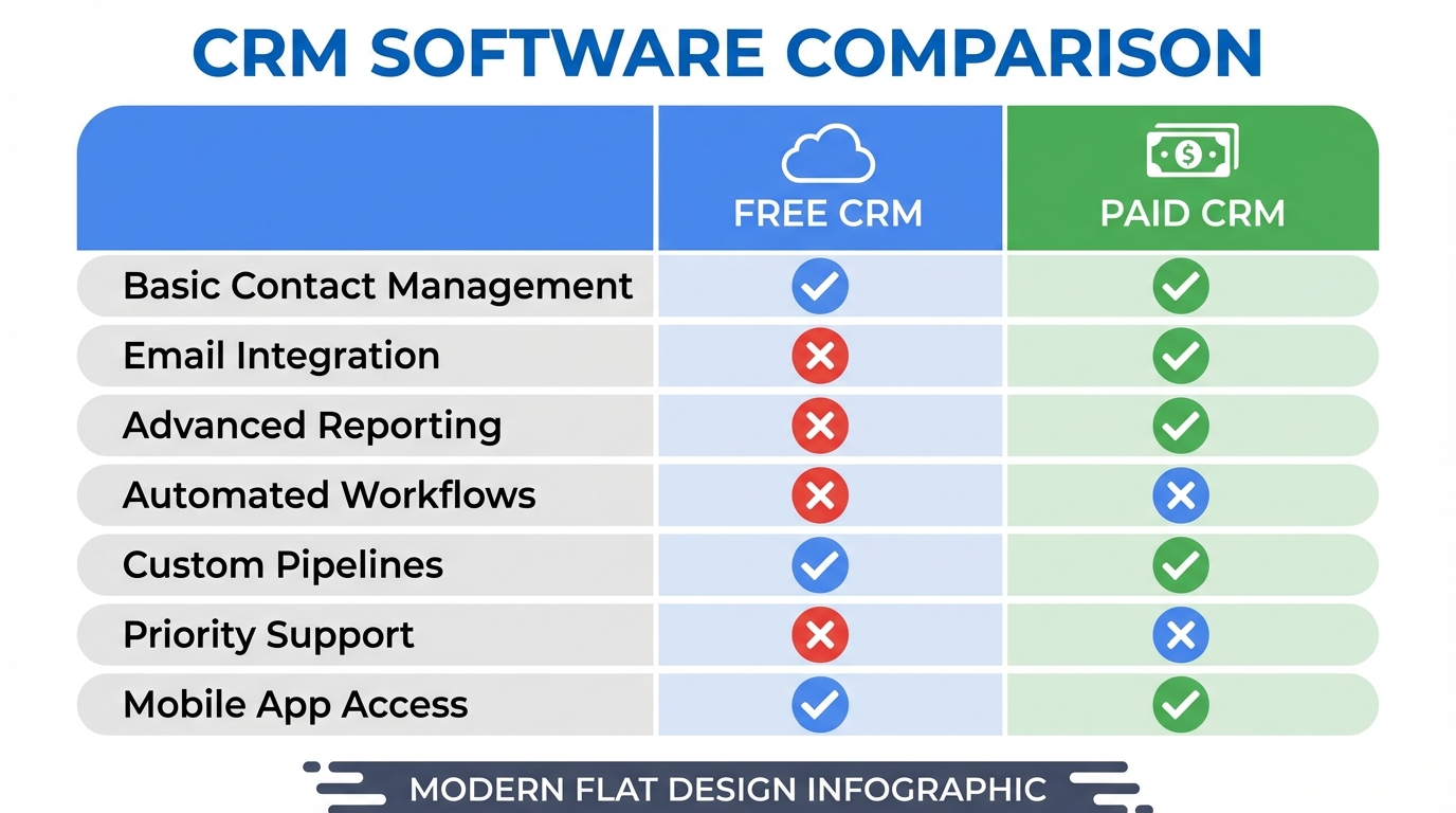 Free vs Paid CRM in 2026: How to Choose the Right Tool